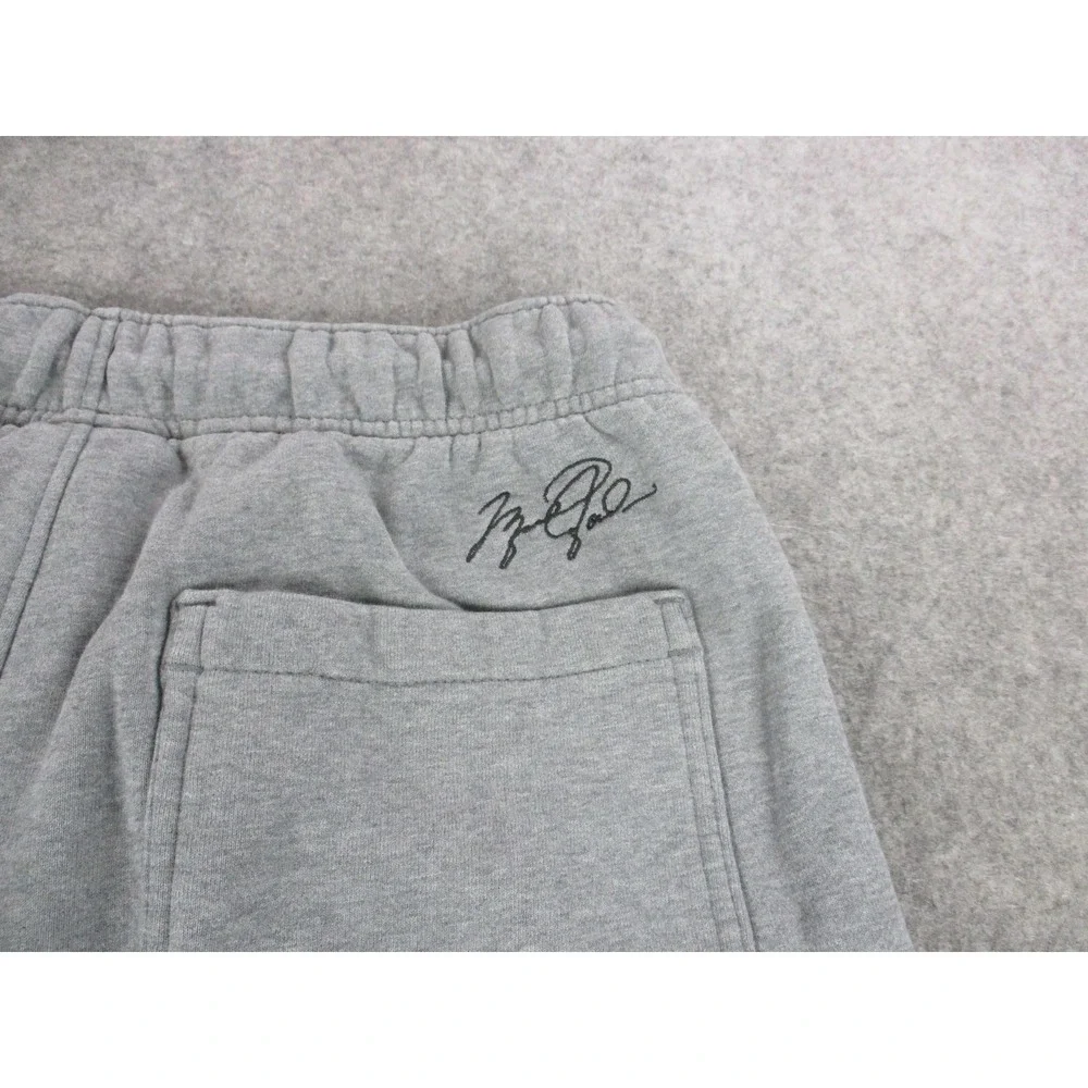 Jordan Pants Men Medium Gray Jumpman Jogger Fleece Drawstring Sweatpants Tapered
